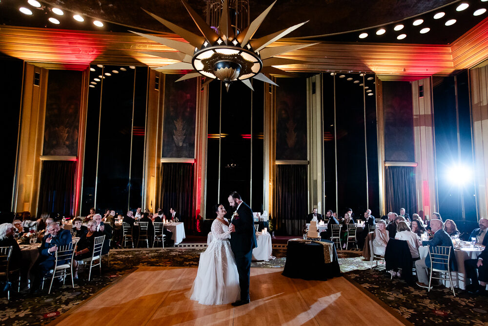 Bride and Groom First Dance at the Urban Room at the Omni William Penn Pittsburgh