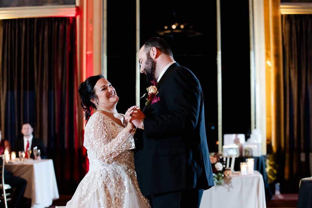 Bride and Groom First Dance at the Urban Room at the Omni William Penn Pittsburgh