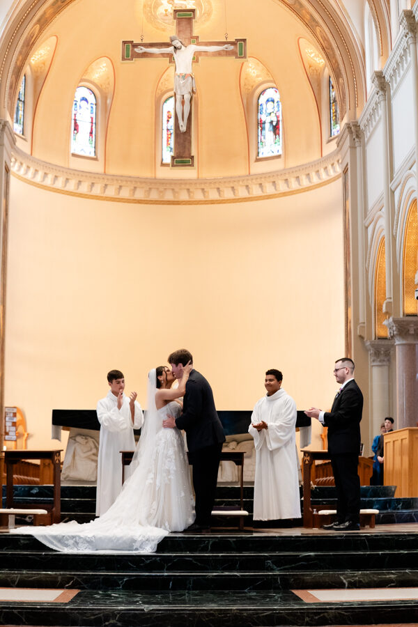 Bride and Groom at Saint Vincent Basilica