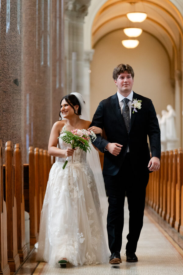 Bride and Groom at Saint Vincent Basilica