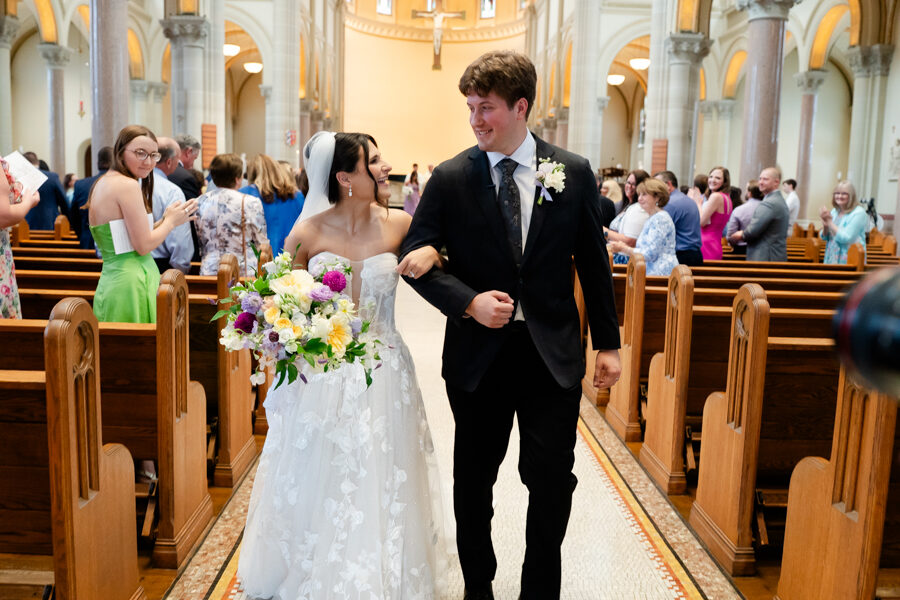 Bride and Groom at Saint Vincent Basilica