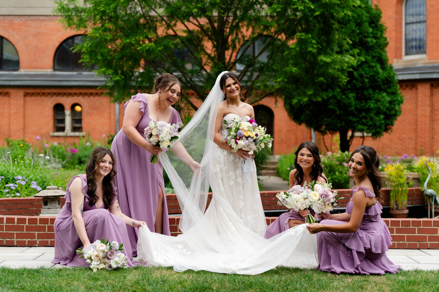 Wedding Party on the Grounds of Saint Vincent College