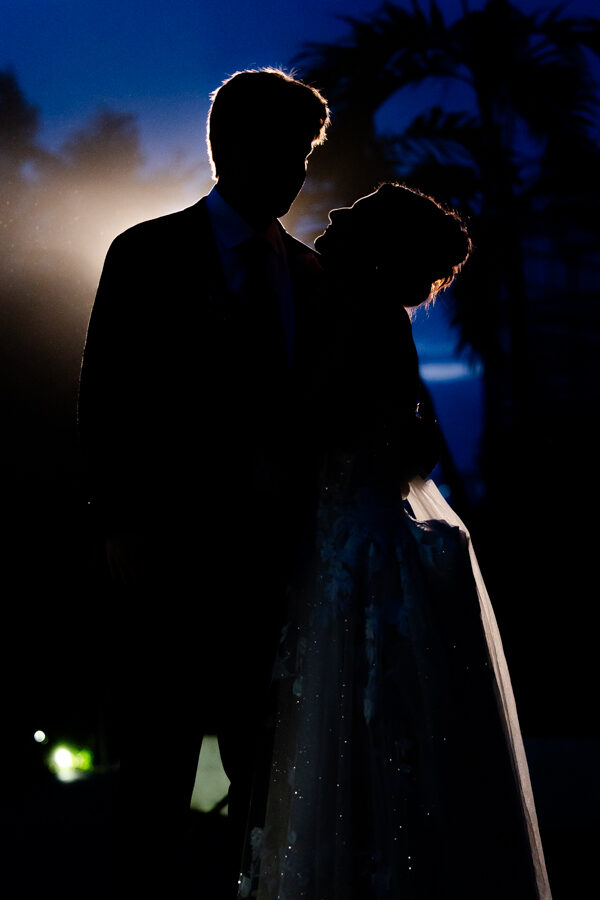 Bride and Groom Night Silhouette at Phipps