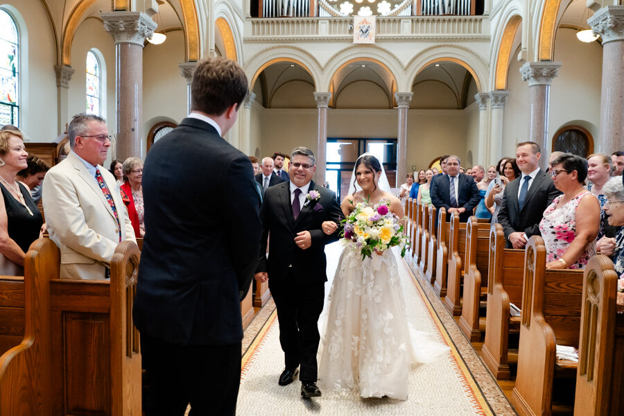 Bride and Groom at Saint Vincent Basilica