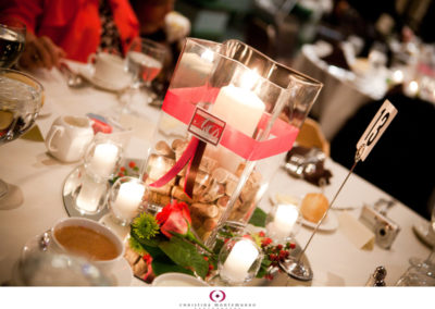 Wine-themed centerpieces