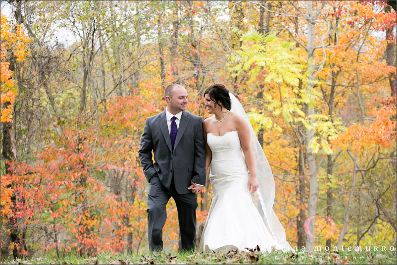 Bride Groom Portraits Fall Wedding Pittsburgh Wedding Photography