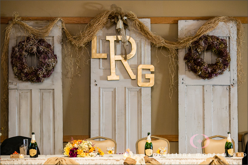 Reception Doors Monogram  Grandvue Park Pittsburgh Wedding Photography