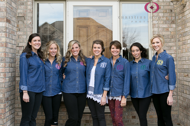 Bridesmaids Monogrammed Denim Shirts Pittsburgh Wedding Photogra