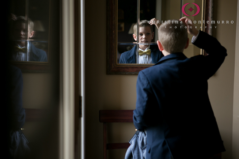 Boy with Gold Bowtie Pittsburgh Wedding Photography