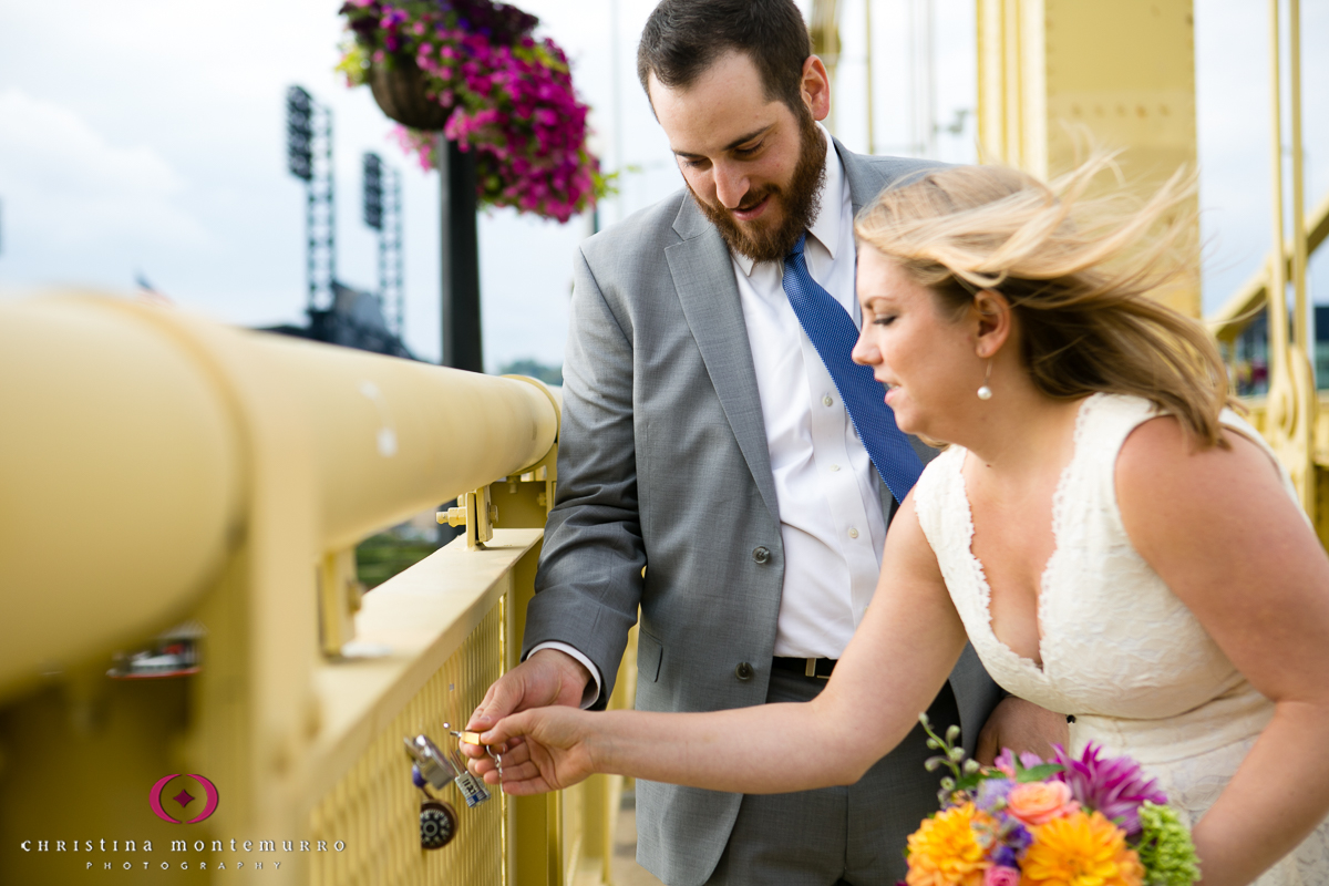 Pittsburgh Wedding Photography Roberto Clemente Bridge Lock