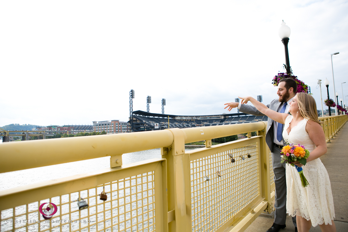 Pittsburgh Wedding Photography Roberto Clemente Bridge Lock