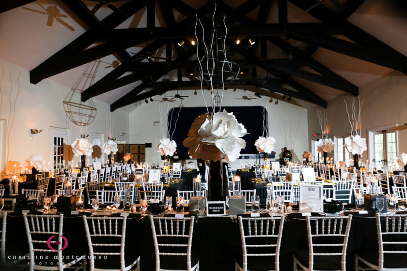 Black and White Wedding Reception Details DIY Paper Flower Centerpieces Edgewood Club Pittsburgh Wedding Photography