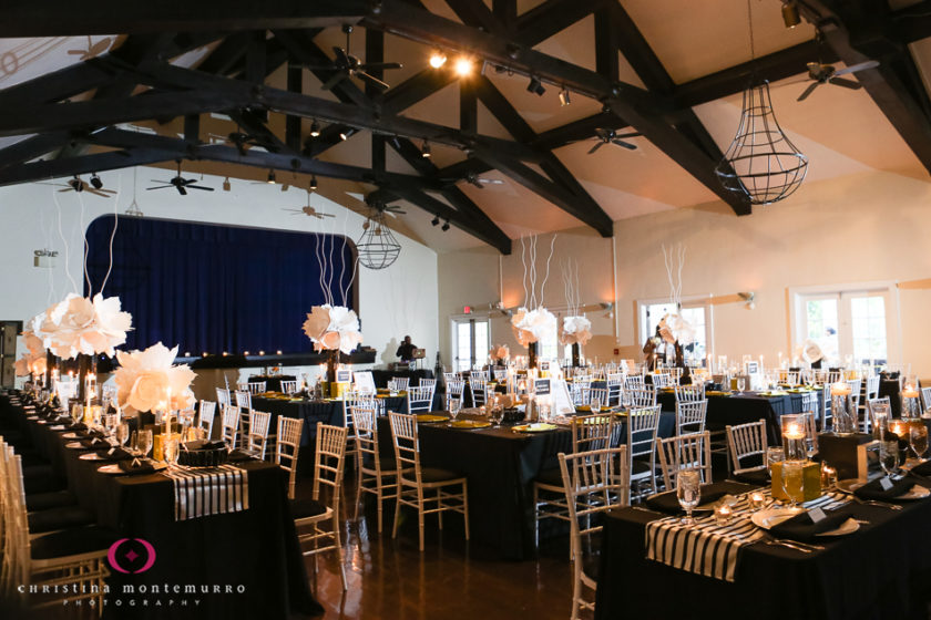 Black and White Wedding Reception Details DIY Paper Flower Centerpieces Edgewood Club Pittsburgh Wedding Photography