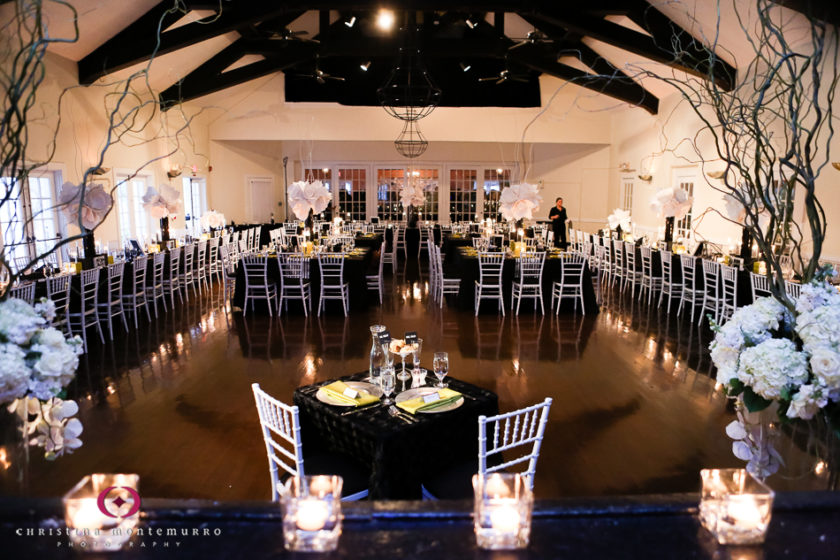 Black and White Wedding Reception Details DIY Paper Flower Centerpieces Edgewood Club Pittsburgh Wedding Photography