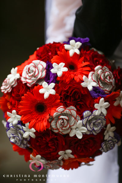 Harry Potter Pittsburgh Wedding Photography Harry Potter Bouquet Paper Wedding Flowers Gerbera Daisies
