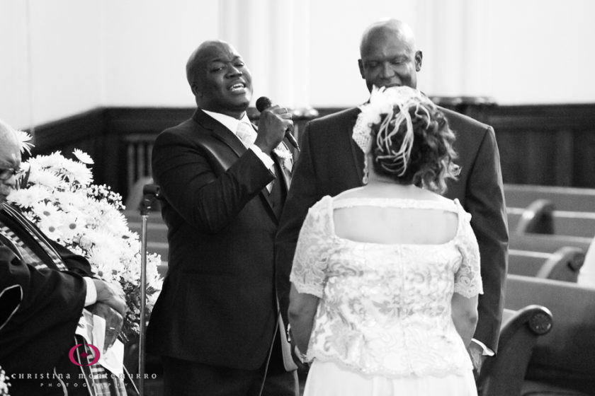Best man singing at St. Paul Baptist Church Pittsburgh Wedding Photography