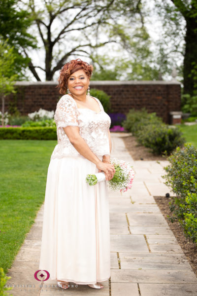 Happy bride at Mellon Park Pittsburgh wedding photography