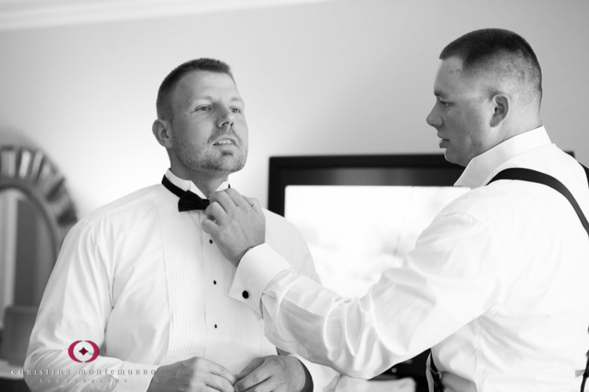 Groom at Omni William Penn Hotel Pittsburgh Wedding Photography