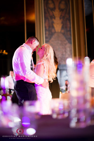Bride and Groom Dancing at Omni William Penn Urban Room Wedding Reception Pittsburgh Wedding Photography