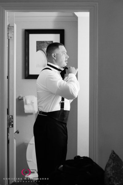 Groom at Omni William Penn Hotel Pittsburgh Wedding Photography