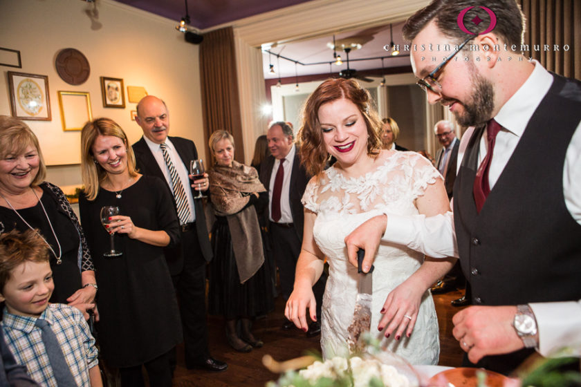 Cake Cutting at Piccolo Forno Wedding