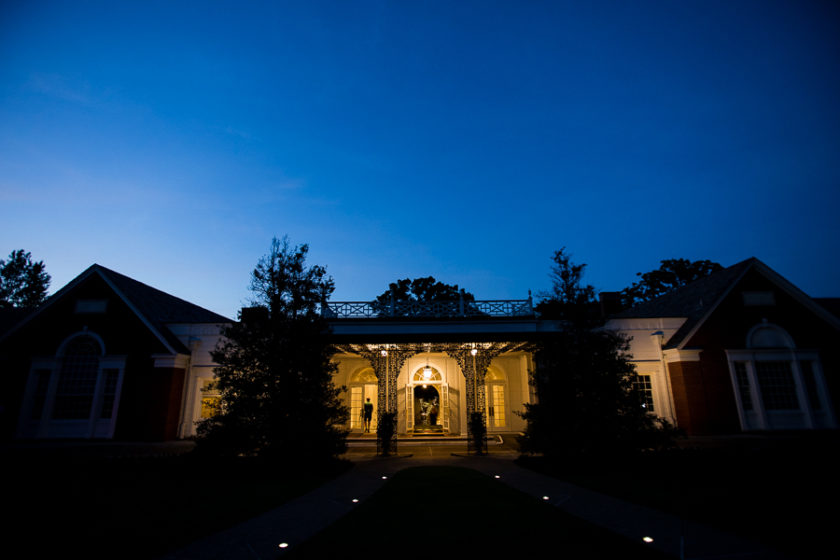 Outside of Fox Chapel Golf Club at twilight