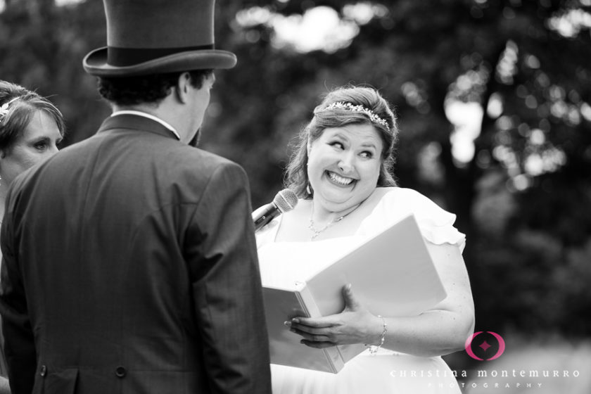 Bride Reading Her Personal Vows