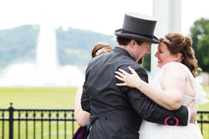 First Kiss near Point State Park Fountain