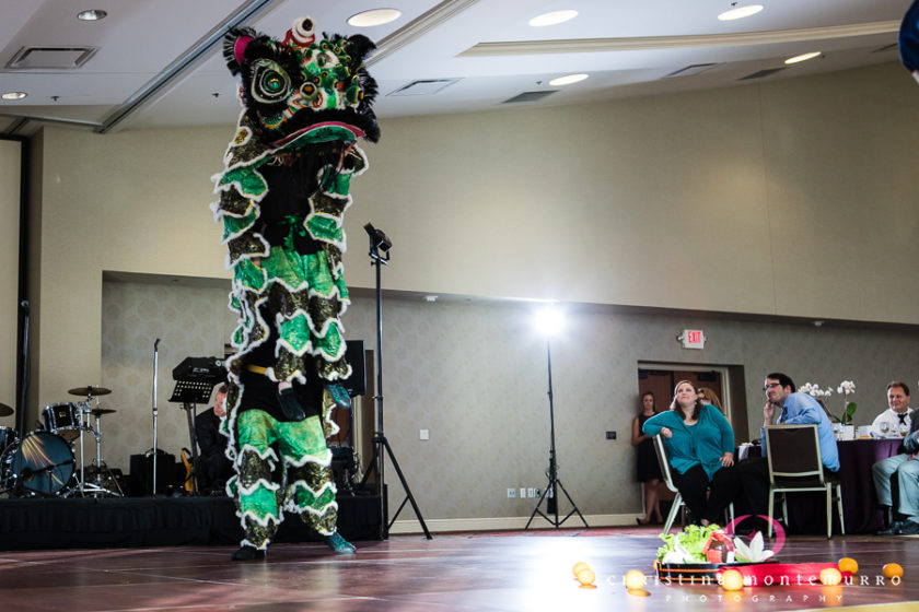Chinese Lion Dance at Pittsburgh Wedding