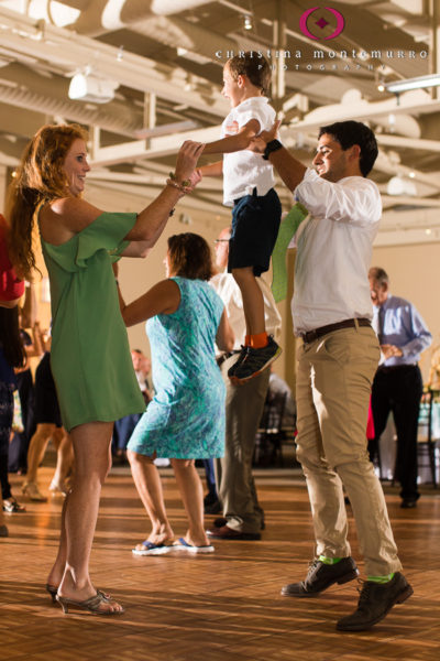 Guests dancing at their wedding reception at the Heinz History Center Mueller Center