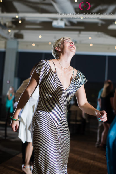 Guests dancing at their wedding reception at the Heinz History Center Mueller Center