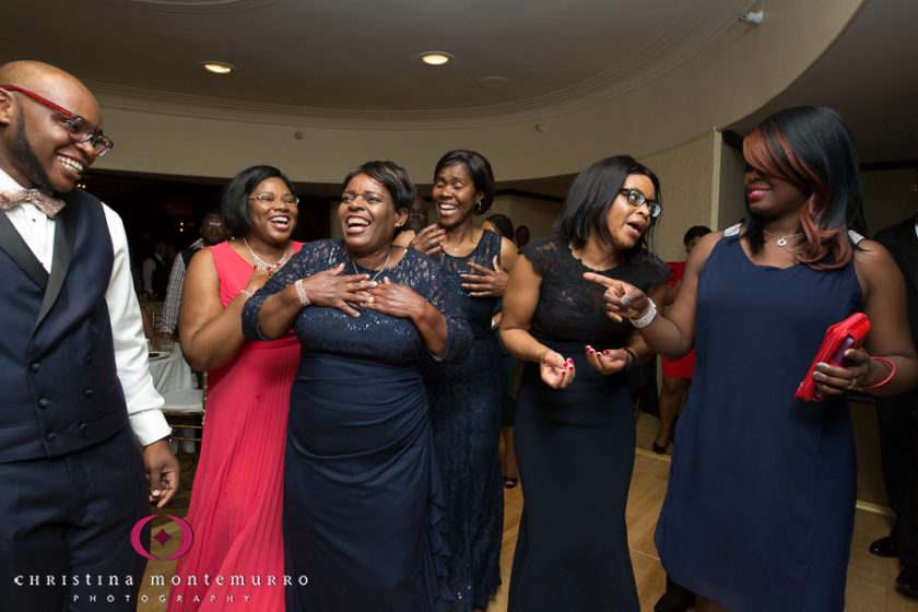 Guests dancing at wedding reception Bob and Delores Hope Room