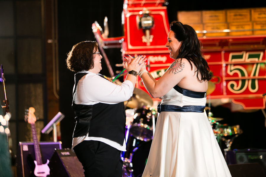 Fun Upbeat First Dance for Two Brides at Heinz History Center