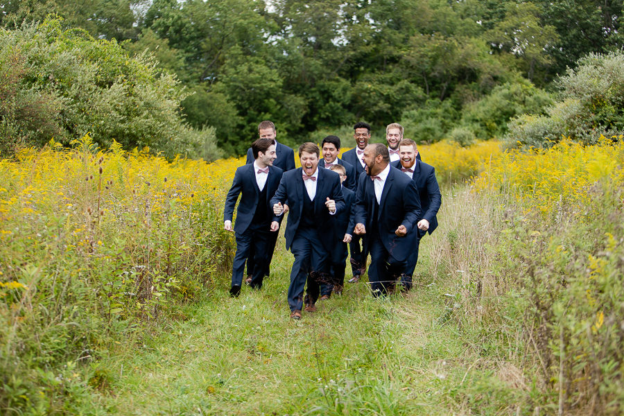 Groom and groomsmen in North Park