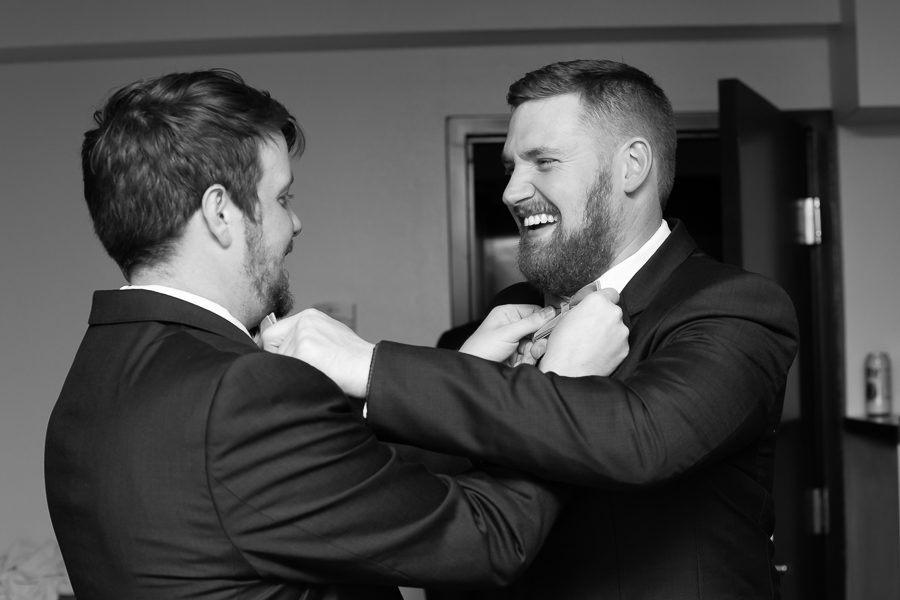 Groom Getting Ready