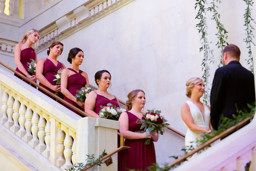 Wedding Ceremony on Renaissance Hotel Pittsburgh Grand Staircase