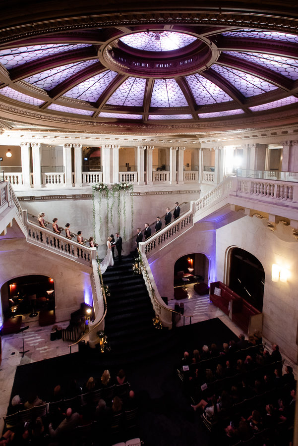 Wedding Ceremony on Renaissance Hotel Pittsburgh Grand Staircase