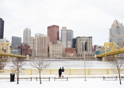 Jackline and Isaiah’s Tiny Courthouse Wedding and Winter Portraits
